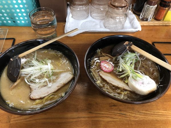 「ハーフ味噌×ハーフ醤油」@らーめん信玄 南6条店の写真