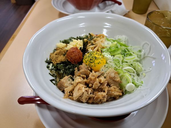「からみそまぜそば(1辛)」@からみそラーメン ふくろう ひたちなか田彦店の写真