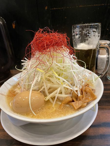「白子の味噌ラーメン」@稲荷屋の写真
