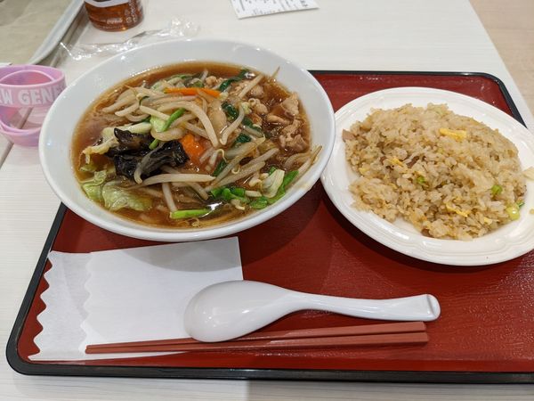 「サンマーメン＋半チャーハンセット」@王記厨房 イオンモール浦和美園店の写真