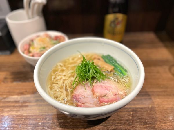 「柚子塩中華そば¥1000、炙り焼豚丼¥330」@櫻井中華そば店の写真