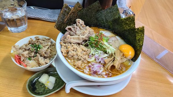 「甘海老味噌ラーメン」@中華そば 半ざわの写真