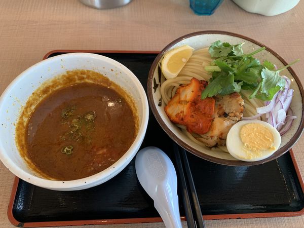 「ルンビニマサラつけ麺」@大勝軒てつの写真