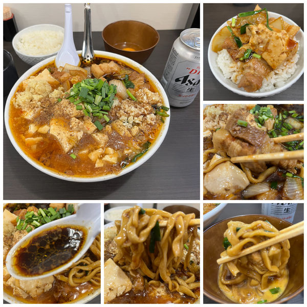 「笑店スタ満 980円生玉子60円小ライス60円ビール400円」@元祖スタミナ満点らーめんすず鬼 狭山ヶ丘分店の写真