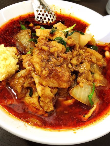 「辛いスタ満ソバ」@元祖スタミナ満点らーめんすず鬼 狭山ヶ丘分店の写真