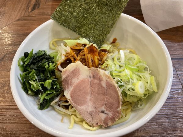 「赤味噌油そば」@油そば 弐七家の写真