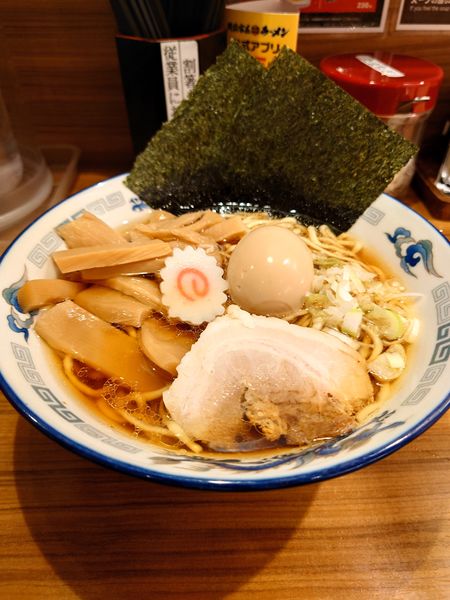 「昔ながらの中華そば 大  味玉  メンマ」@横浜家系ラーメン 横浜道 蒲田店の写真