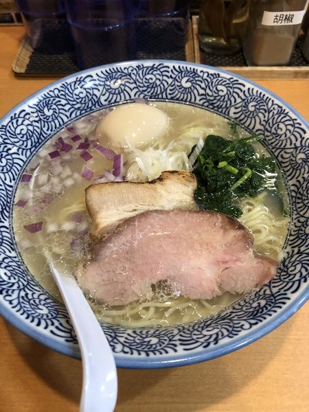 「味玉入り蛤塩そば1080円」@中華そば 円月の写真