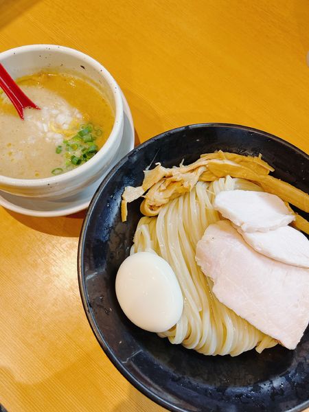 「鶏白湯つけめん・塩、全部のせ」@麺堂 稲葉の写真