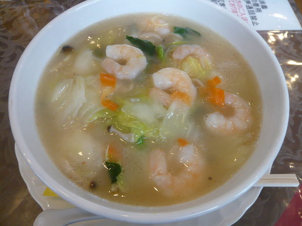 「塩味海老そば」@中国創作小皿料理 美花林の写真