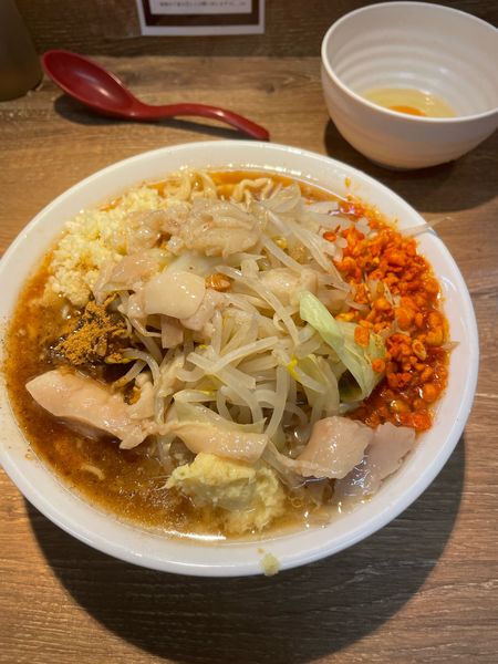 「ミニラーメン180g 生卵」@麺屋 浜一の写真