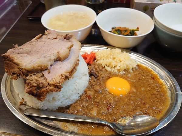 「マシライス 豚マシマシ ニラキムチ」@立川マシマシ 8号店の写真