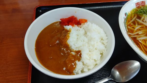 「カレーセット３５０円」@中華そば まるや 長船店の写真