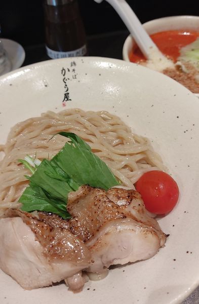 「完熟トマトの塩つけめん」@鶏そば かぐら屋 上野御徒町店の写真