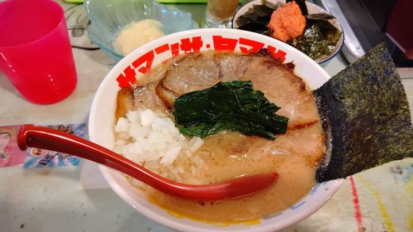「味噌ラーメン８００円&ノリ明太１００円ニンニク５０円」@ハイデン.コッコFACTORYサマンサ・タマサの写真