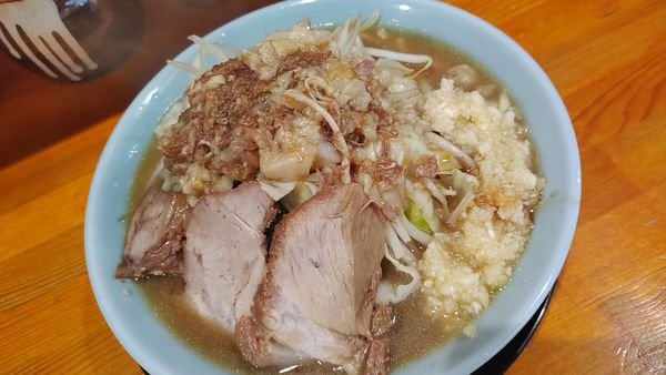 「ラーメン　脂、ニンニク多め」@ラーメン 盛太郎 神保町店の写真