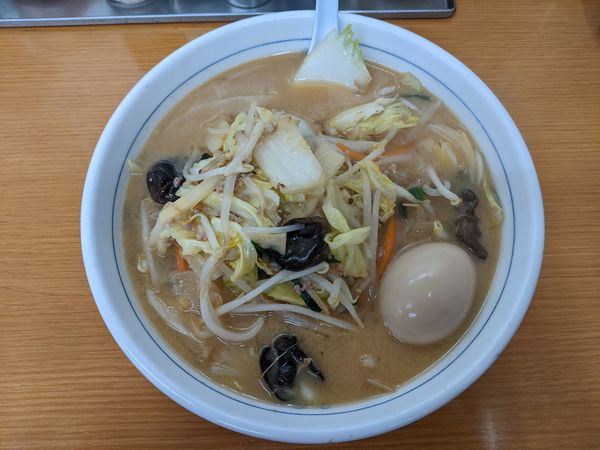 「みそ野菜タンメン：650円（クーポン券で味玉無料）」@福しん 上野駅前店の写真