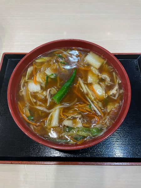 「肉野菜あんかけ中華(650円)」@ゆで太郎 関内本町通り店の写真
