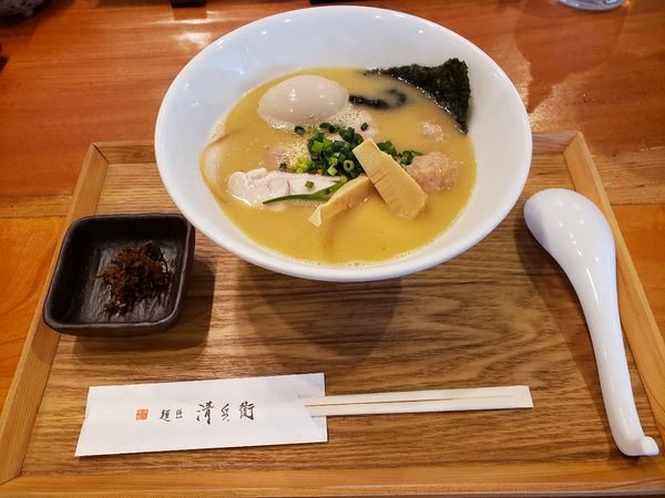 「特選鶏濃厚そば」@麺匠 清兵衛 下赤坂店の写真