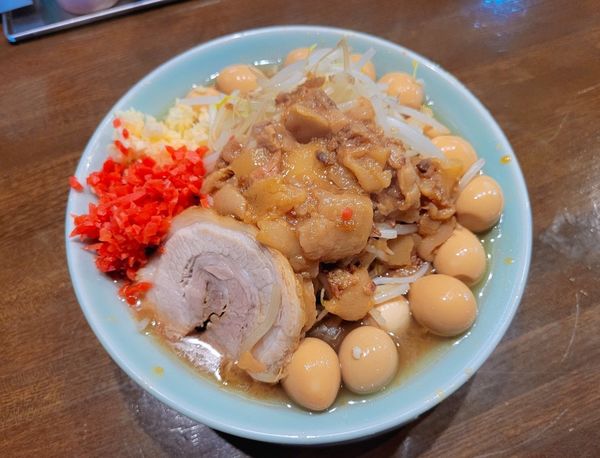 「ハーフラーメン + うずらちゃん×2」@麺屋 櫻弐の写真
