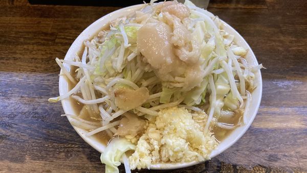 「ラーメン普通盛り（全マシ）」@麺屋 鳳の写真