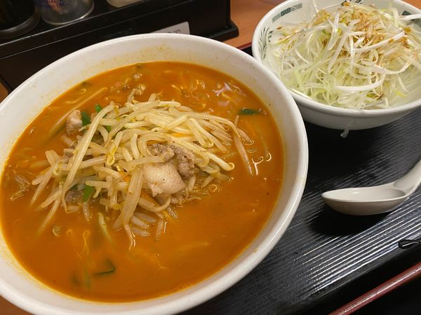 「秘伝の辛味噌ラーメン 🍜🥢(細切りネギ)」@日高屋 六本木店の写真