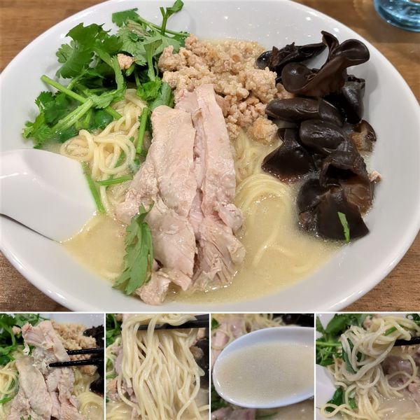 「鶏白湯らーめん　800円」@鶏白湯ラーメン 鳥ぶしの写真