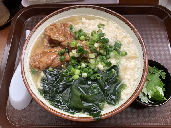 「ゆしどうふそば 600円」@沖縄そばエッチャンの写真