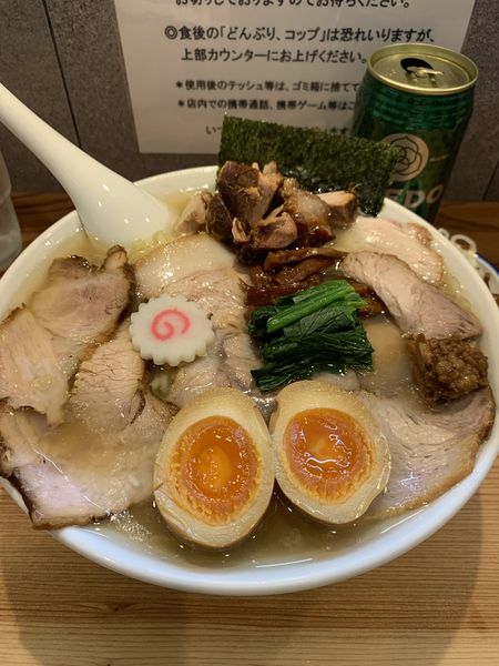 「しおチャーシューメン（大盛）＋味たま」@オランダ軒の写真