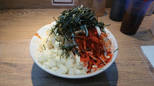 「担麺 タマネギ」@麺屋 浜一の写真