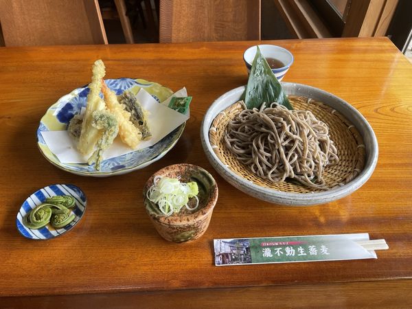 「天ざるそば」@瀧不動生蕎麦の写真