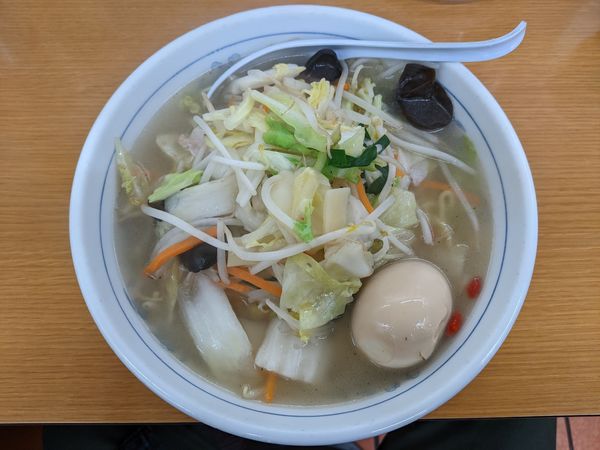 「野菜タンメン：530円（クーポン券で味玉無料）」@福しん 上野駅前店の写真