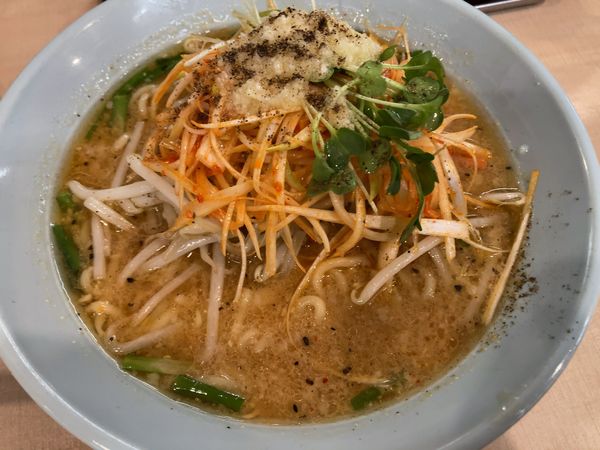 「味噌ラーメン（辛ネギ＋個人的にニンニク多め）」@くるまやラーメン 上阿原店の写真