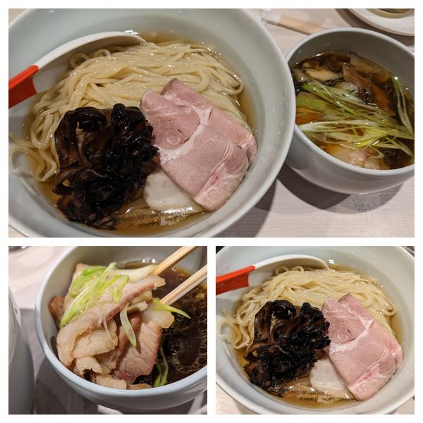 「黒舞茸と近江黒鶏の昆布水つけ麺＋大盛り」@柳麺 呉田-goden-の写真