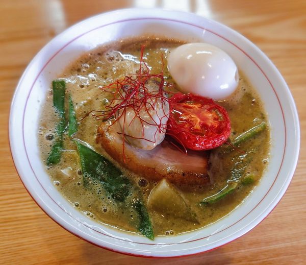 「飛騨ネギと牡蠣の味噌そば※牡蠣のオイル漬け付き【期間·数量限定】」@麺 㐂色の写真