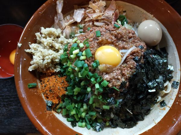 「【限定】ジンジャーミンチ大1350円+汁無し80円生卵50円」@豚星。の写真