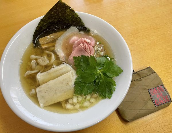 「煮干そば白＋太手揉み麺変更＋八王子ライクな和え玉」@と多゛食堂の写真