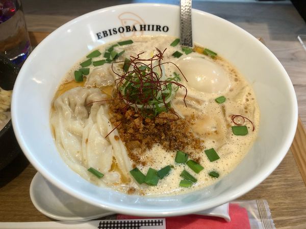 「濃厚台湾えびそば+わんたん+味玉+とりマヨ丼」@えびそば 緋彩の写真