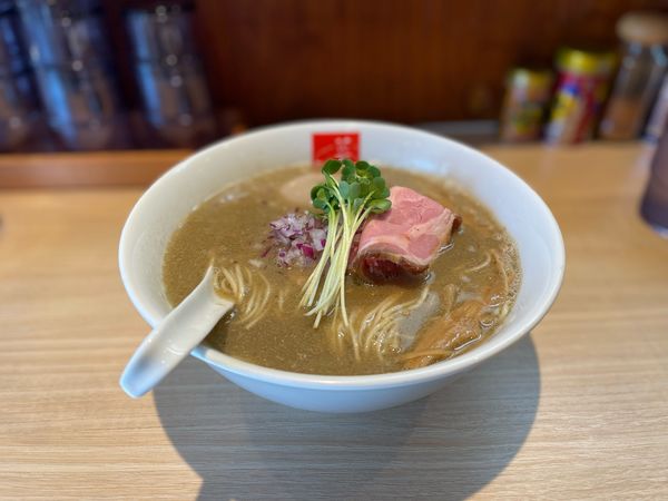 「特製濃厚煮干し中華そば　¥1050」@煮干中華そば ハナアオイの写真