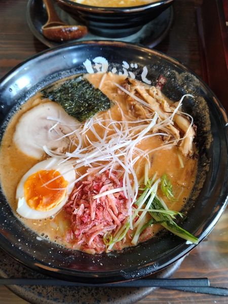 「海老味噌ラーメン+メンマ」@麺処 田ぶし 湘南台店の写真