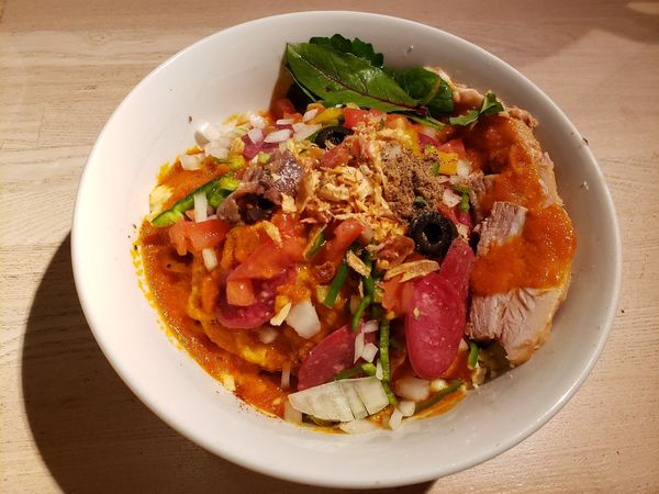 「ピザソバ(大) 肉トッピング」@ajito ismの写真