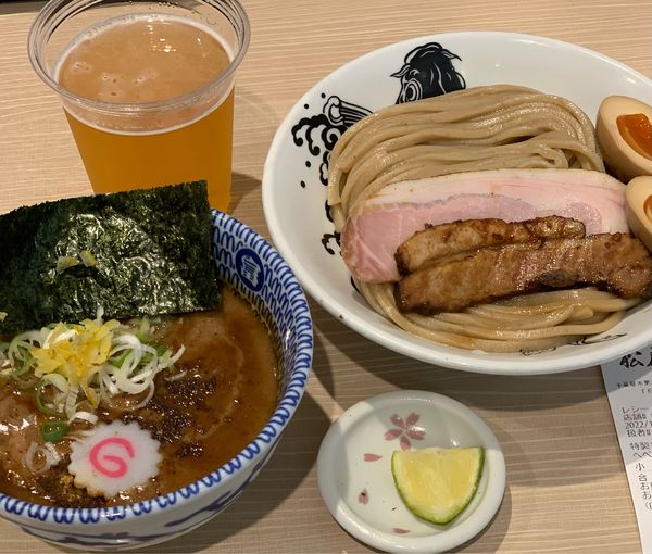 「特製つけめん＋へべす」@松戸富田製麺 三井アウトレットパーク木更津店の写真