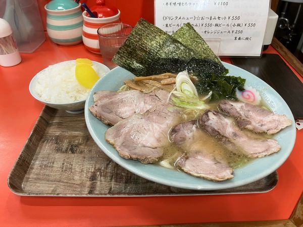 「チャーシュー麺　ライス」@ラーメンショップ 鷲宮店の写真