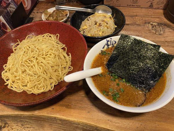 「辛味つけ麺＋ミニ炒飯」@横濱家 鶴川店の写真