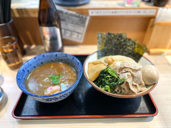 「鶴嶺峰つけ麺 幕内 ¥850、特製とっぴんぐ¥250」@らー麺土俵 鶴嶺峰の写真