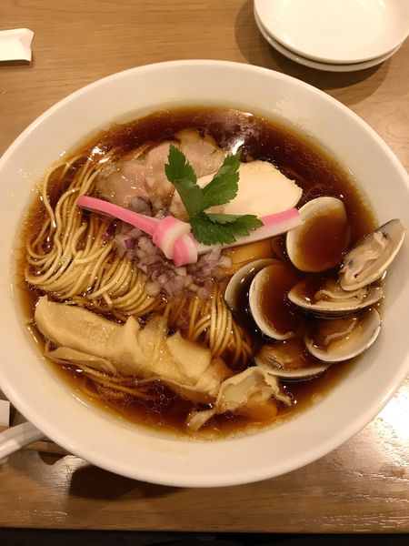 「蛤・鶏・煮干しのトリプルSOBA」@むぎとオリーブ さいたま新都心店の写真