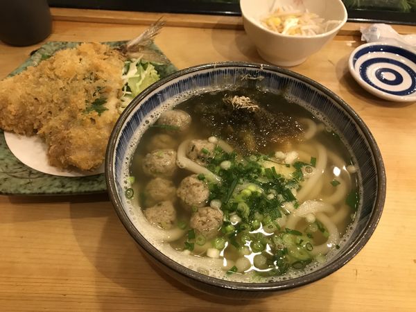「アジうどん　660円」@ぎょギョ魚の三太郎の写真