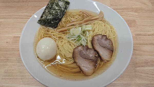 「塩ラーメン，麺大盛，味付玉子   950円」@ふる川食堂の写真