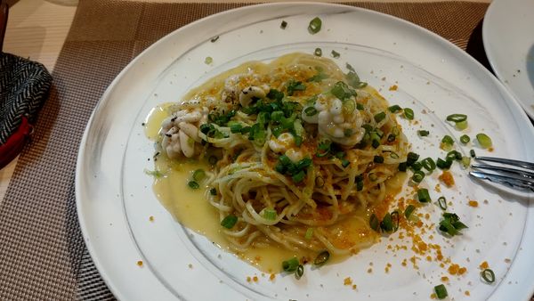 「白子のアーリオオーリオ　700円」@麺屋 い志だの写真