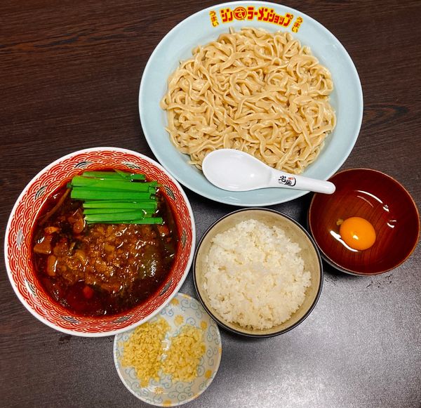 「【宅麺】大盛つけ満「ニンニク・生姜」＋ニラ・生卵・白飯」@元祖スタミナ満点らーめん すず鬼の写真